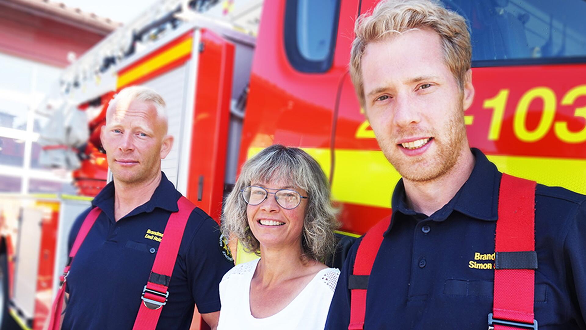 Brandmännen Emil och Simon har tillsammans med Carina värvat 27 medlemmar till Kommunal.