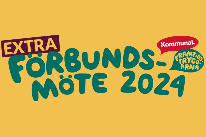 En skylt med texten "Extra förbundsmöte".